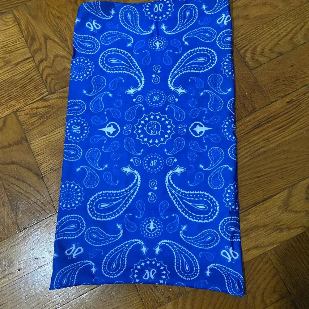 Unisex Paisley blue neck warmer mask gaiter